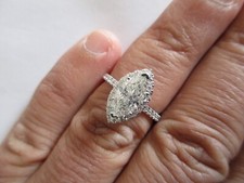 2.50 Carat 18K Gold Diamond Engagement Ring Center 2.00 Carats  Value 39,500