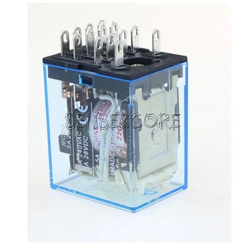 MY4NJ 12V/24V/110V/220V Coil Power Relay DIN Rail Mounted 14Pin 4PDT / Socket - Picture 11 of 30