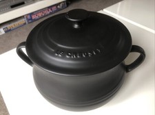 Le Creuset Vaso di fagioli neri opachi 3,8 l mai usato