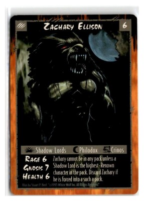Rage:CCG- Zachary Ellison- White Wolf - Unlimited