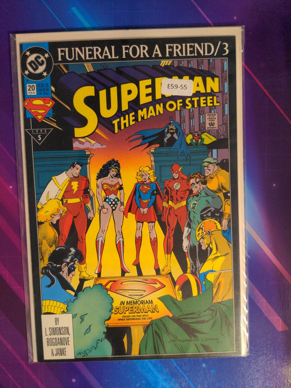 SUPERMAN: THE MAN OF STEEL #20 HIGH GRADE DC COMIC BOOK E59-55