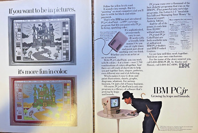 1984 Magazine Advertisement IBM PC jr. Growing By Leaps & Bounds