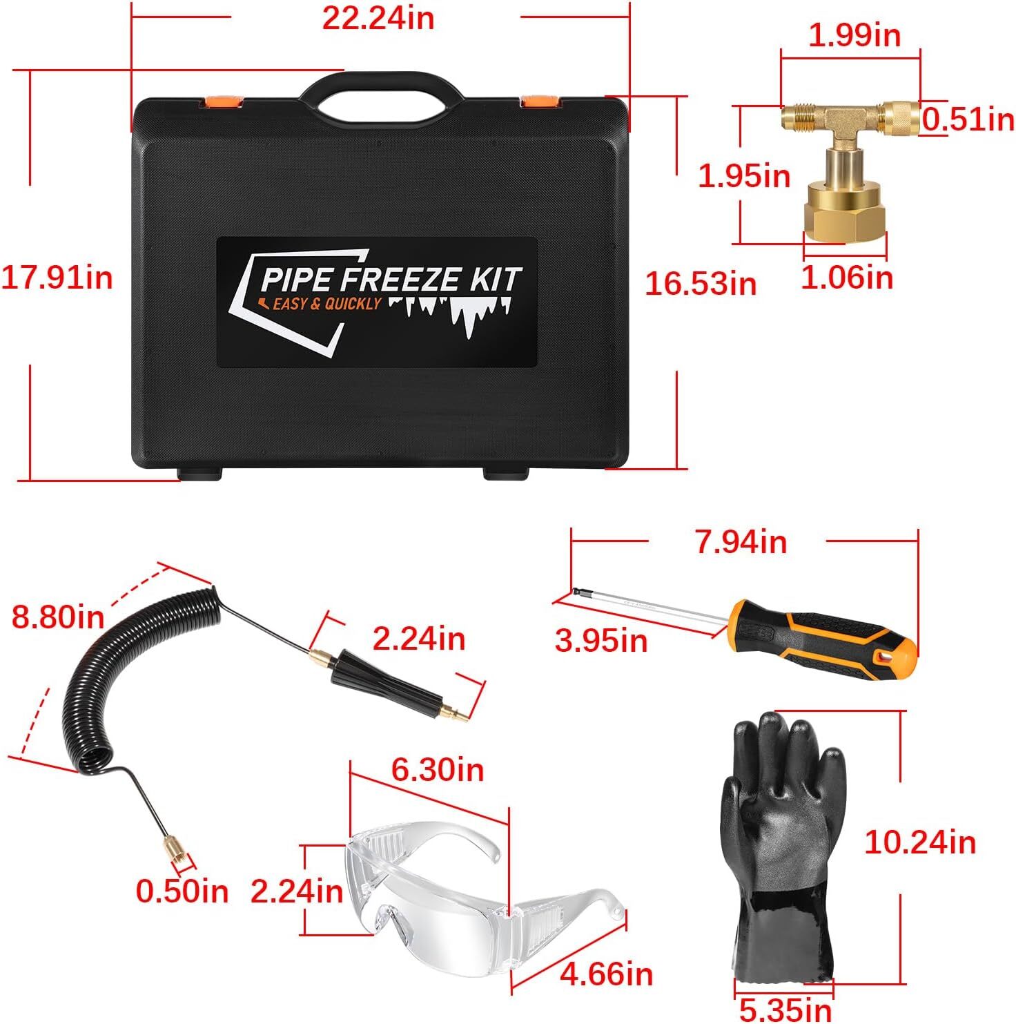 For CST2 General Cold-Shot Pipe Freeze Kit Quickly Freezes Pipes From 1/8"- 2"