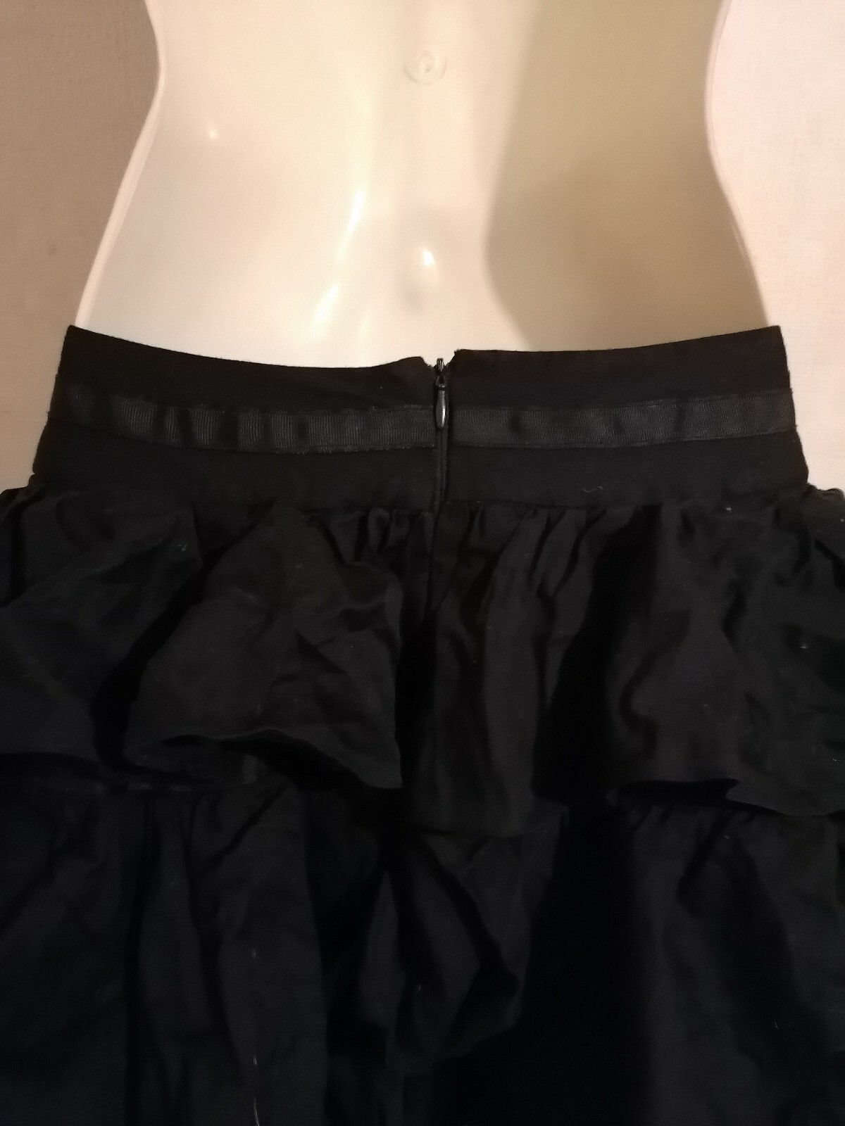 Black Bow Frill Ruffle Layered Mesh Netted Ra Ra Tiered Mini Skirt Size 6 8 10 image 5