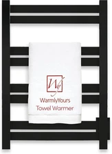 Warmlyyours Heated Towel Warmer Rack, 8-Bar, Hardwired, Integrated On/Off Switch