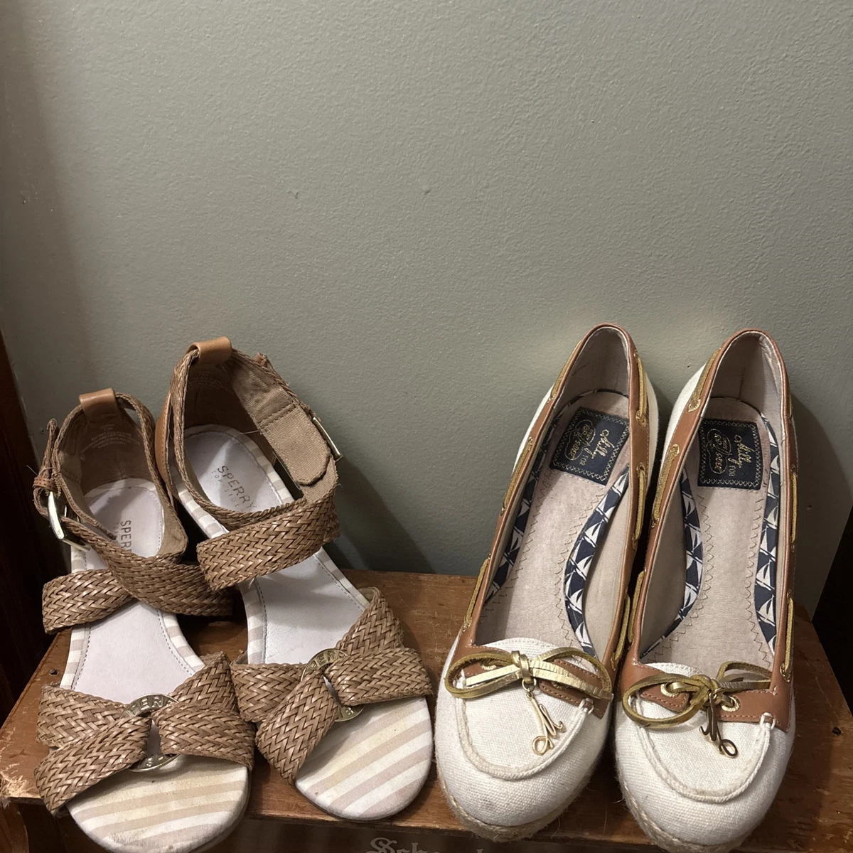 Espadrilles Plateforme Sperry Top-Sider Milly Femme Taille 8M Bleu Marine - Occasion Bon état, Talon 4.5"