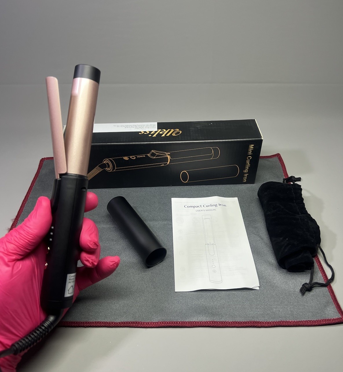 Hair Curling Wand Tongs Small Curler 25mm Fast Heating Travel Ready Waver 200C