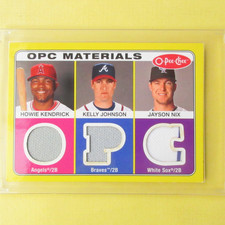 Jayson Nix/Kelly Johnson/Howie Kendrick 2009 OPC Trio Materials #OPC-KJN
