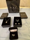 Kay Jewelers Women's 925 Silver (2)Rings, Necklace & Matching Earrings-Rtl $300