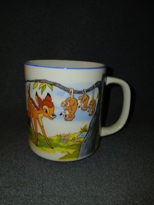 Bambi Coffee Mug Vintage Disneyland Walt Disney Productions