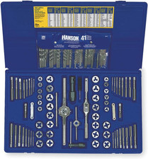 Hanson 117-Piece Deluxe Tap, Die & Drill Bit Set - Metric & Fractional