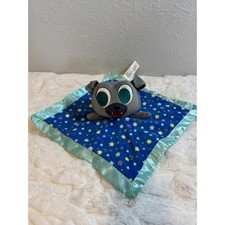 Disney Puppy Dog Pals Bingo Plush Security Blanket Lovey Blue Star Satin Trim