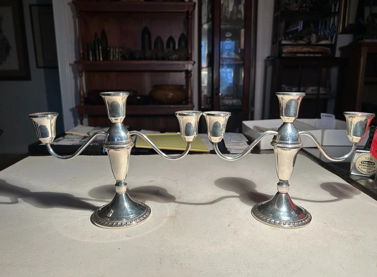 Duchin Creation In Antique Us Sterling Silver Candlesticks
