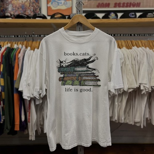 Edward Gorey Books Cats Rare White T-Shirt S