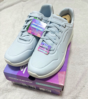 SKECHERS Memory Foam Sneaker Low Top Sportschuh Schnürung Blau Unisex EU 40
