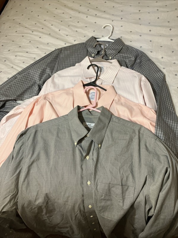 Lot 4  Brooks Brothers Men’s Dress Shirts 2 Regent Fit, 1-346, 1-reg 17 x 35