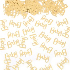 Baby Shower Confetti Party Table Scatter Gold Foiled Gender Reveal 200 PCS