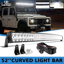Curved 52inch 1000w Led Light Bar Spot Flood Offroad Driving 4x4 Truck Atv 51