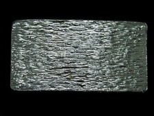 TE15116 VINTAGE 1970s  ABSTRACT  ART FASHION SILVERTONE BELT BUCKLE