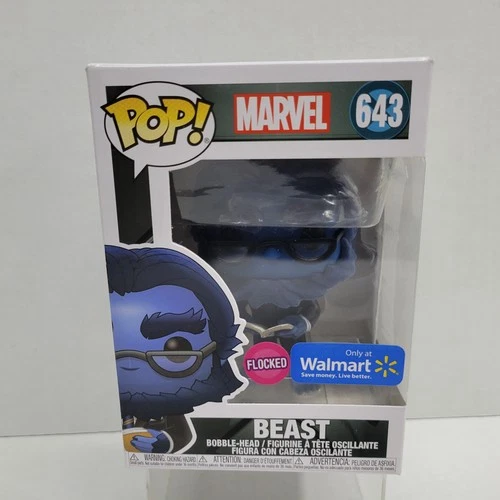 Funko Pop! Vinyl: Marvel - Beast (Flocked) - Walmart (Exclusive) #643