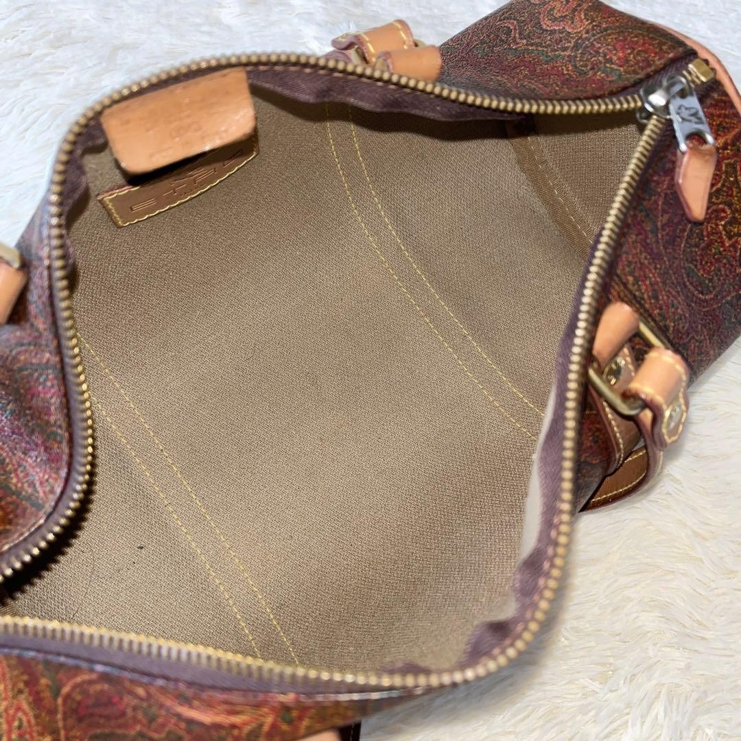 ETRO Paisley Pattern Mini Boston Bag Drum Shape Leather Multicolor — image 13