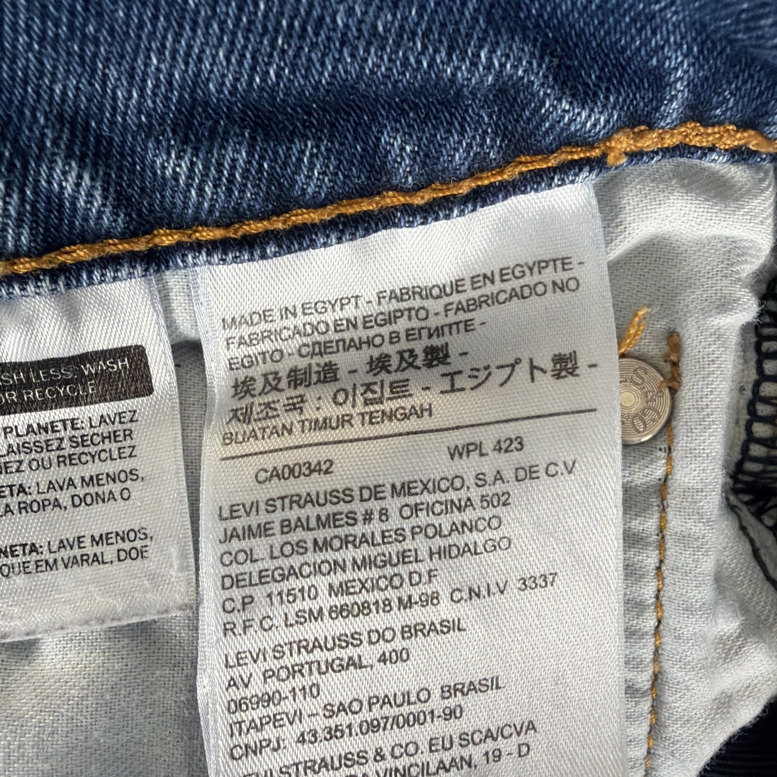 Levis 527 Jeans Mens 32x30 Whiskered Blue Wash Slim Bootcut Denim Western thumbnail 8