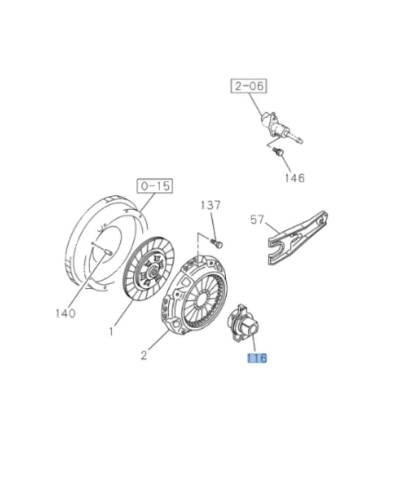 Cojinete de liberación de embrague OEM para ISUZU NPR NPR-HD NQR 4BD2 3,9 L 4HE1 4,8 L 86-04 Foto 2 de 4