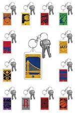 NBA Basketball Photo Keychain Minimalist Distressed Art Style Team Logo  Badge