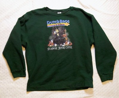 Sweatshirt Pullover Dutch Bros Nightmare Before Coffee Jack Skellington 3XL 