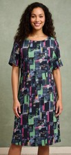 White Stuff Dark Navy Blue Paint Pot Colourblock Dress - BNWT £49.95 - Size 14
