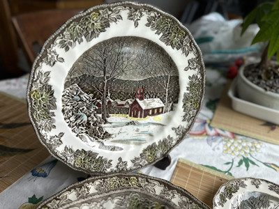 Vintage 1960s 10 Johnson Bros Friendly Village Mix Set The School