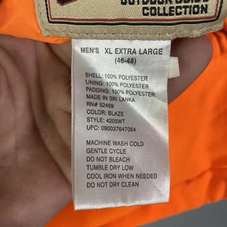 VTG Woolrich Vest Mens XL Reversible Black Blaze Orange Hunting Blind 26x28 - Image 4 of 4