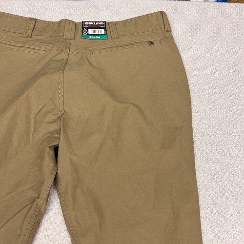 Kirkland Signature Pants Mens 38x34 Brown Chino Straight Fit Khaki Business - Picture 4 of 10