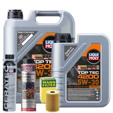 Motoröl 5W30 LIQUI MOLY Top Tec 4200 6L +MANN Ölfilter +Spülung +Cera Tec Motoröl 5W30 LIQUI MOLY Top Tec 4200 6L +MANN Ölfilter +Spülung +Cera Tec