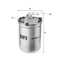 UFI 24.106.00 Kraftstofffilter FüR Audi Seat Skoda VW