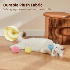 Chirping Cat Toys Balls with SilverVine Catnip, Upgraded, 3 Pack Fluffy Inter...