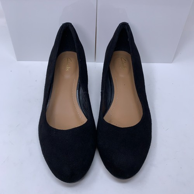 #ad #ad Clarks Artisan Womens 8M Black Classic Outdoor Vendra Bloom Wedge Pump Heels $18.69