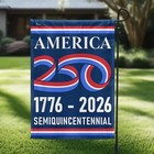America 250 Garden Flag 1776 2026 Semiquincentennial Patriotic Yard Decor