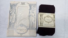 Vintage Gracile Hosiery Pantyhose and Tights Lot of 2 Ivory and Burgandy