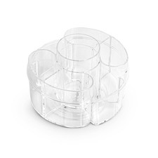 Clear Round Small 360 Rotating Makeup Organizer Spinning Cosmetic Caddy