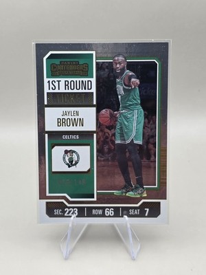 Jaylen Brown 2023-24 Panini Contenders #72 1st Round Ticket 016/149 - Celtics 