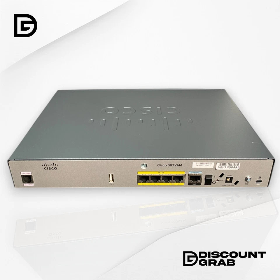 Cisco - C887VAM-K9 Annex M POTS Multi-Mode 4-Port Router - (SEALED) - Image 4 of 4
