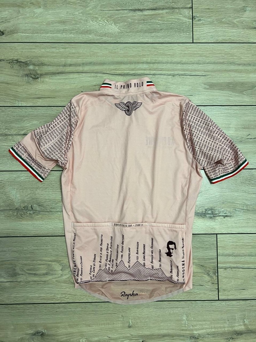 Men Rapha Fausto Coppi Flyweight Cycling Bike Racing Jersey Pink
