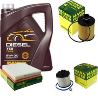 Inspektionspaket 5L Mannol Diesel TDI 5W-30 FüR Opel Insignia A Sports Tourer