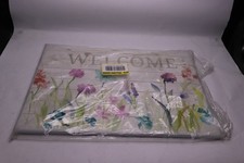 Stupell Industries Spring Wildflower Welcome Sign Wood 13" x 19"