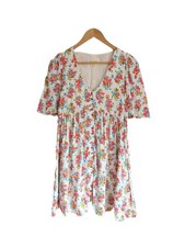 Sezane Mini Dress Womens SIZE 34 / UK 6 Floral Print Button Up 