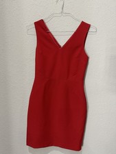 Women's Banana Republic Red Dress Some Stretch Casual Work Date Night Size 2 P 