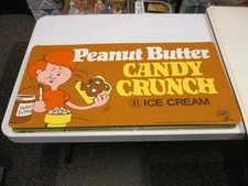 Baskin Robbins ice cream 1979 PEANUT BUTTER CANDY store display sign poster