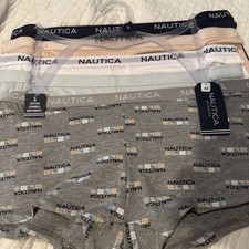 Nautica Intimates Women's 5 Pack Cotton Spandex Boyshorts Panties Med. Boyshort