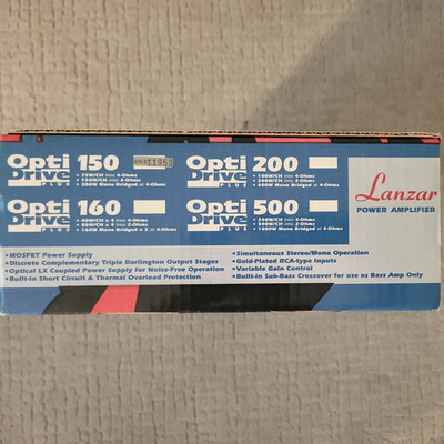 RARE NOS (New Old Stock) Lanzar Opti 150 Amplifier Factory Sealed & Unopened Box